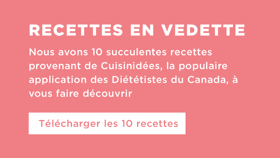 Télécharger les 15 recettes en vedette