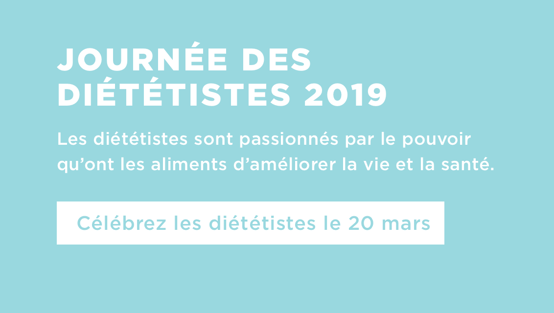 Célébrez les diététistes le 14 mars
